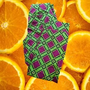 LoudMouth‎ Men's High Rise Green Purple Button Closer Zipper Pockets Pant
